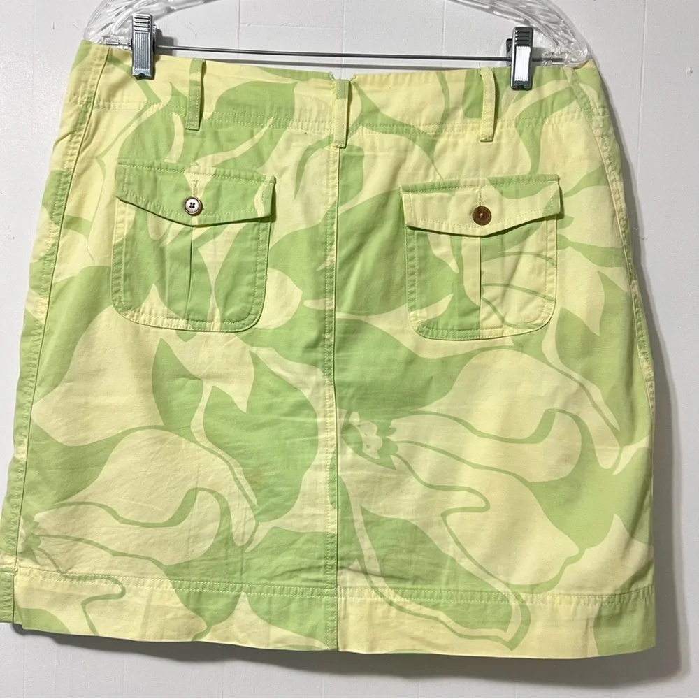 Lands End Floral Tropical Botanical Pattern Skort Skirt Golf Tennis Casual 12